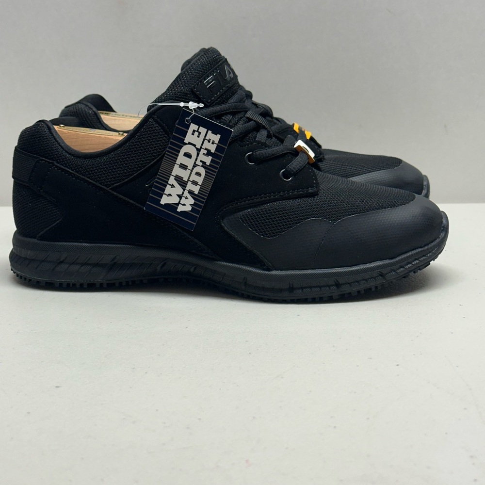 Fila Women  Memory Layers SR WR Slip Resistant Water Resistant Black Work Shoes